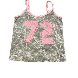 Teen Camouflage Tank Top with Pink Accents